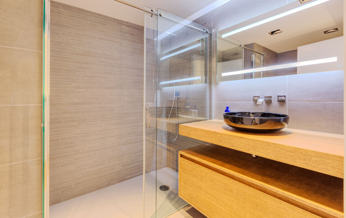 luxury villa terrace with swimming pool and private garden in Palma, Mallorca