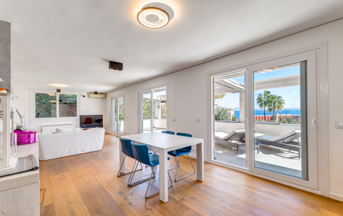 luxury villa terrace with swimming pool and private garden in Palma, Mallorca