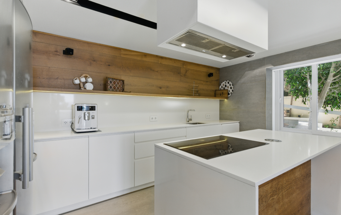 luxury villa terrace with swimming pool and private garden in Palma, Mallorca