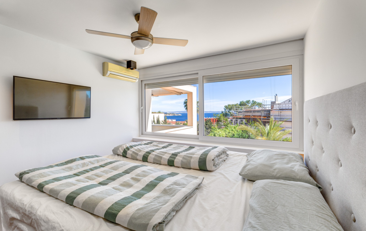 luxury villa terrace with swimming pool and private garden in Palma, Mallorca