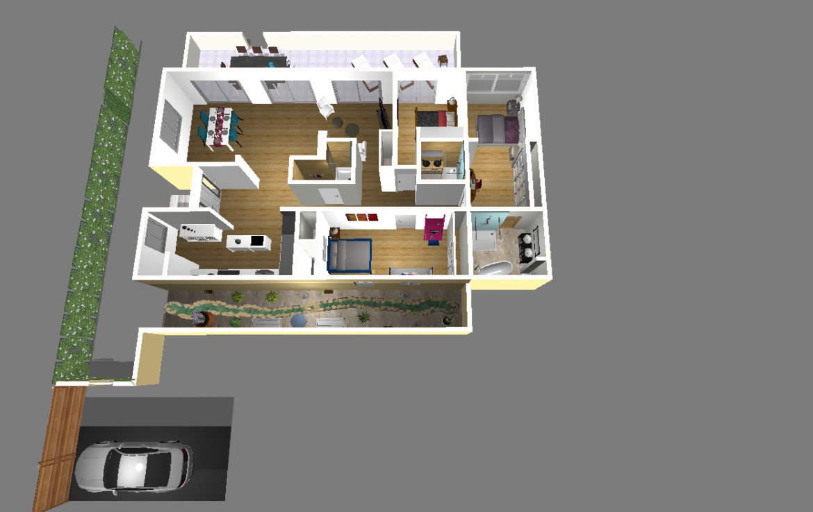 luxury villa terrace with swimming pool and private garden in Palma, Mallorca