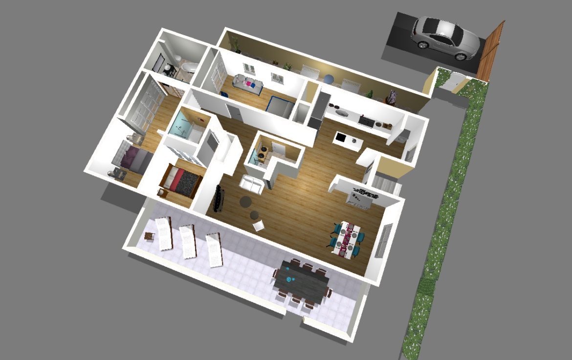 luxury villa terrace with swimming pool and private garden in Palma, Mallorca